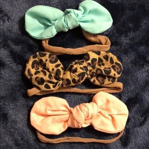 Newborn baby girl headband bows